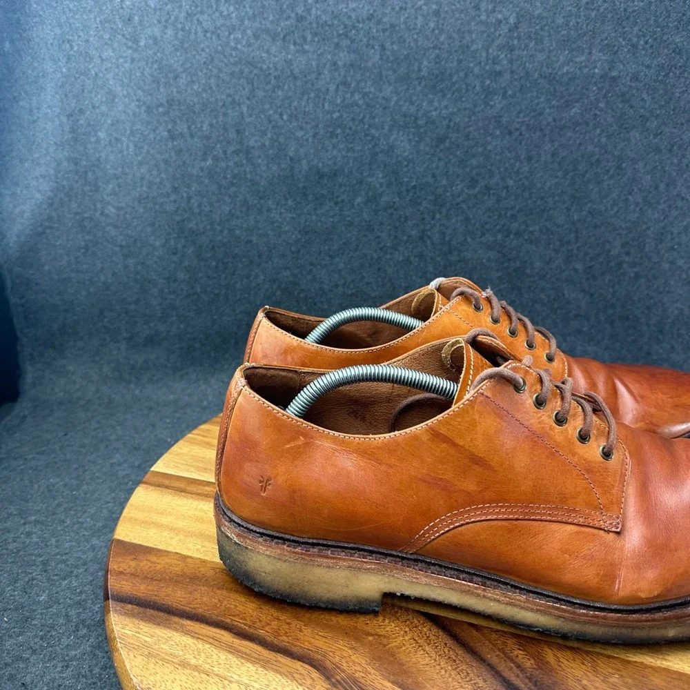 Frye Shoes Mens 13 Luke Brown Leather Longwing Brogue Crepe Sole Oxford